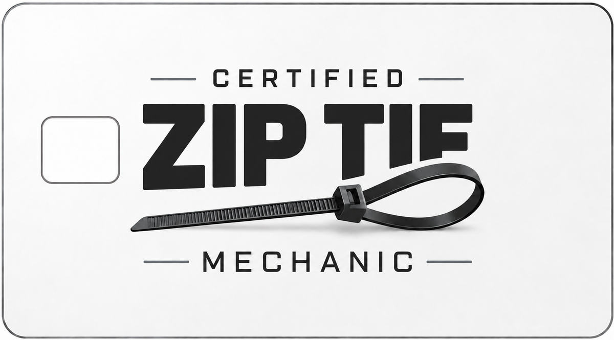 Zip Tie Mechanic- Premium Credit Card Slap