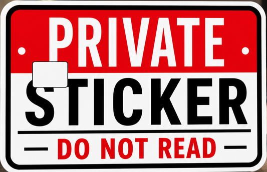 Private Sticker- Premium Credit Card Slap